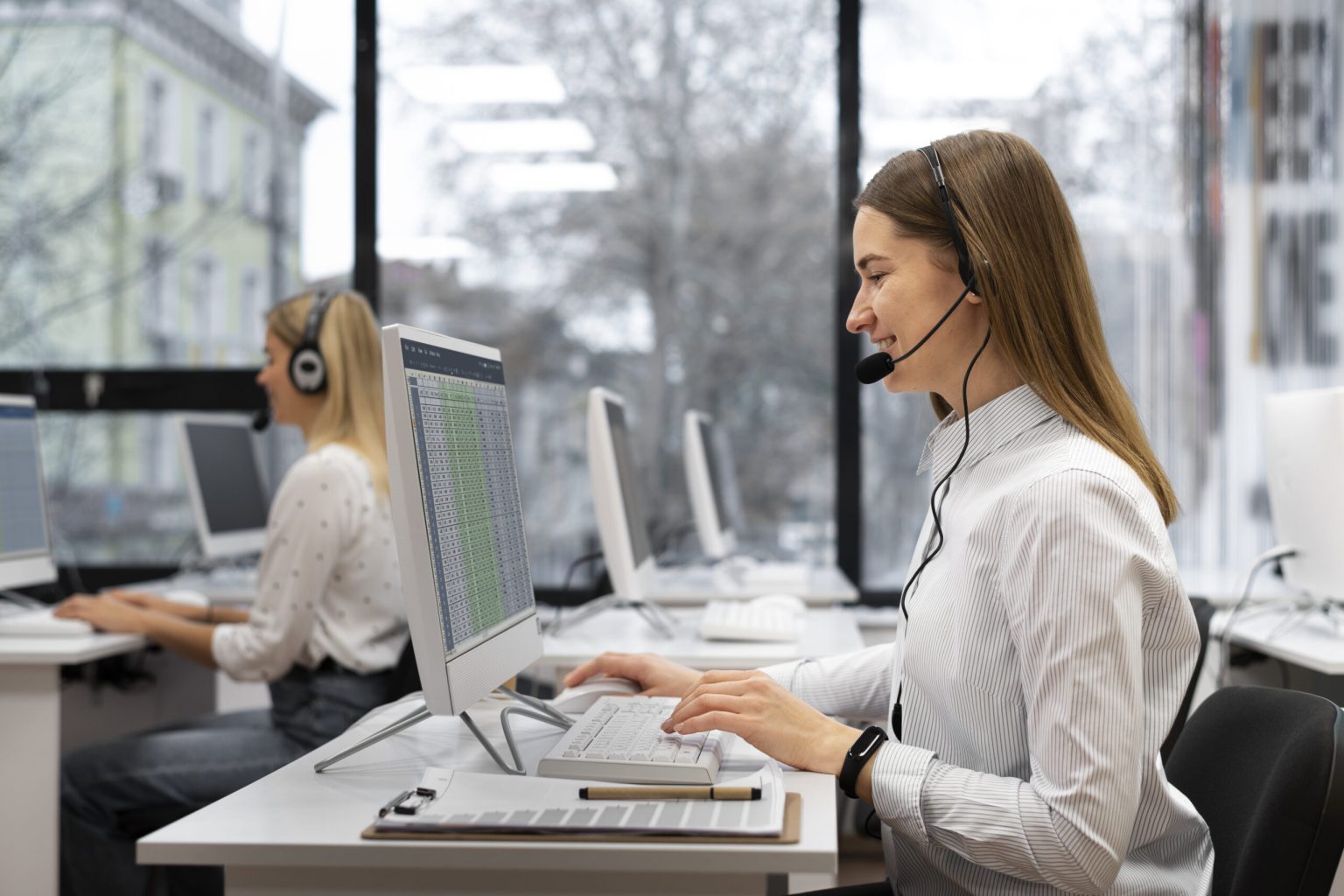 colleagues-working-together-call-center-office